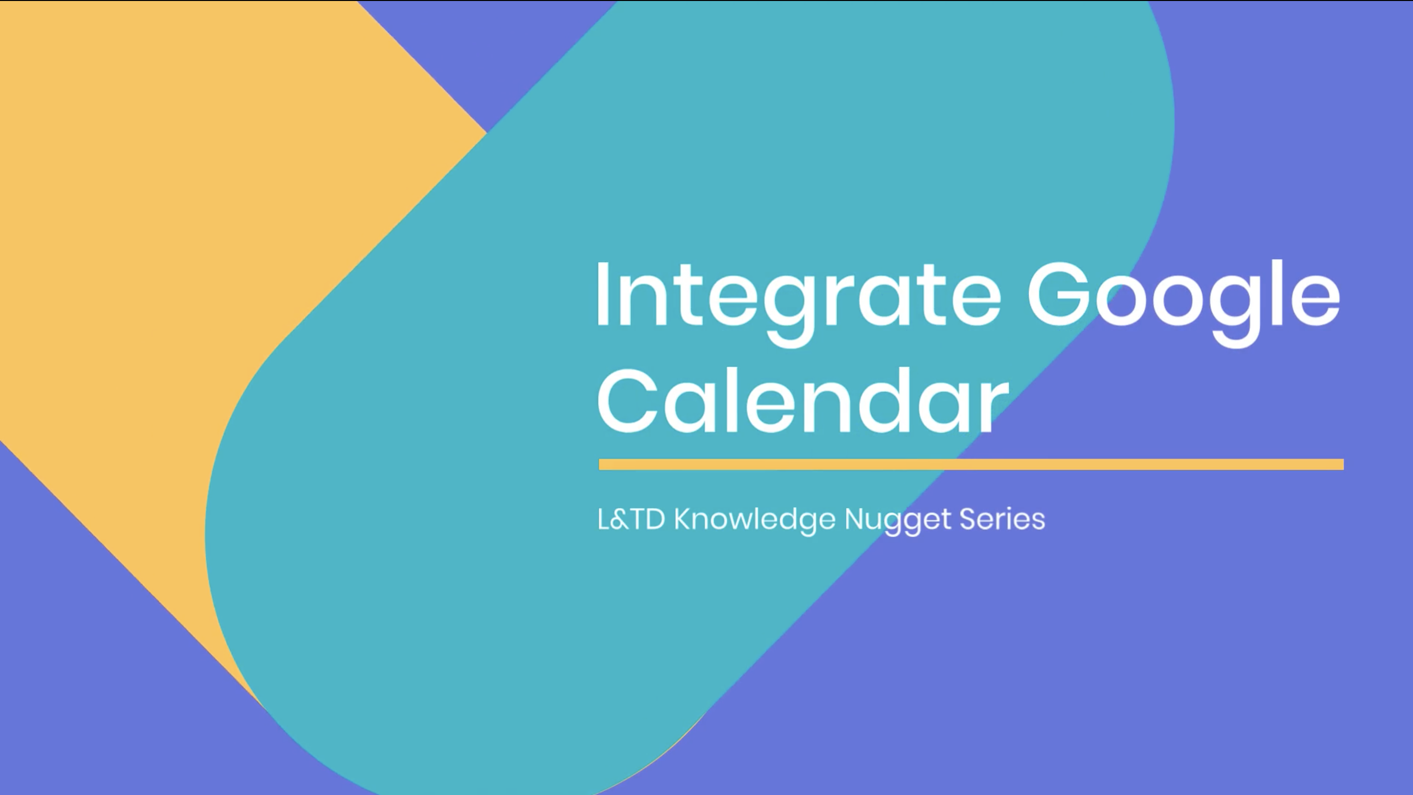 Integrate Google Calendar