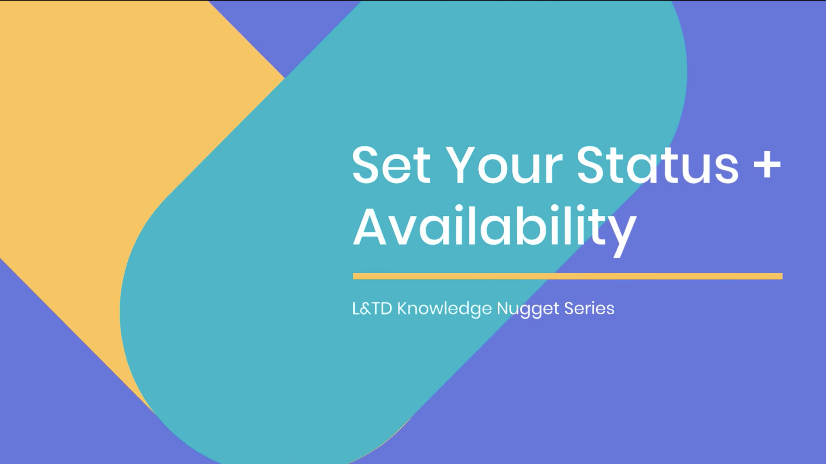 set your status and availability